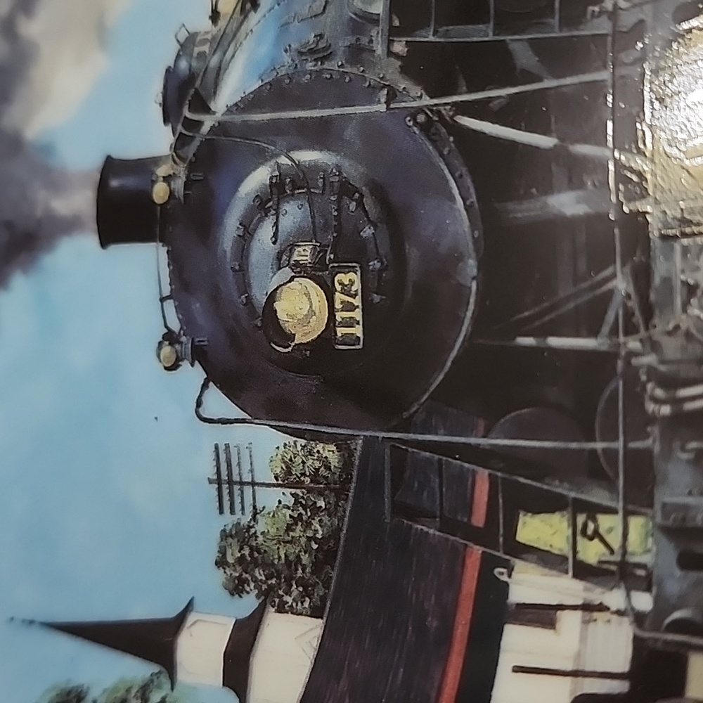 1991 ARTAFFECTS COLLECTOR PLATE TRAIN PHOTO PLATE # D7855 - Picture 2 of 8